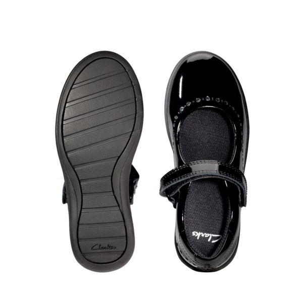 Clarks Girls Etch Craft Toddler School Shoes Black | CA-6209541